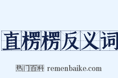 直楞楞反义词是什么意思的图片